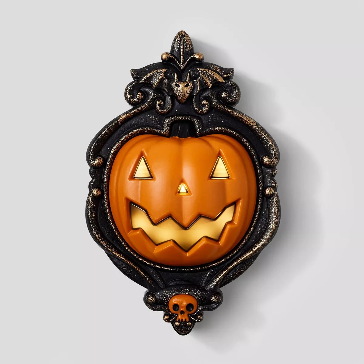 Animated Pumpkin Door Knocker Halloween Decorative Prop - Hyde & EEK! Boutique™: Light-Up, Shel... | Target