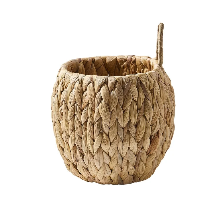 Home Decor Collection 8" Faux Rattan Wall Hanging Basket Plantar with Handle | Walmart (US)