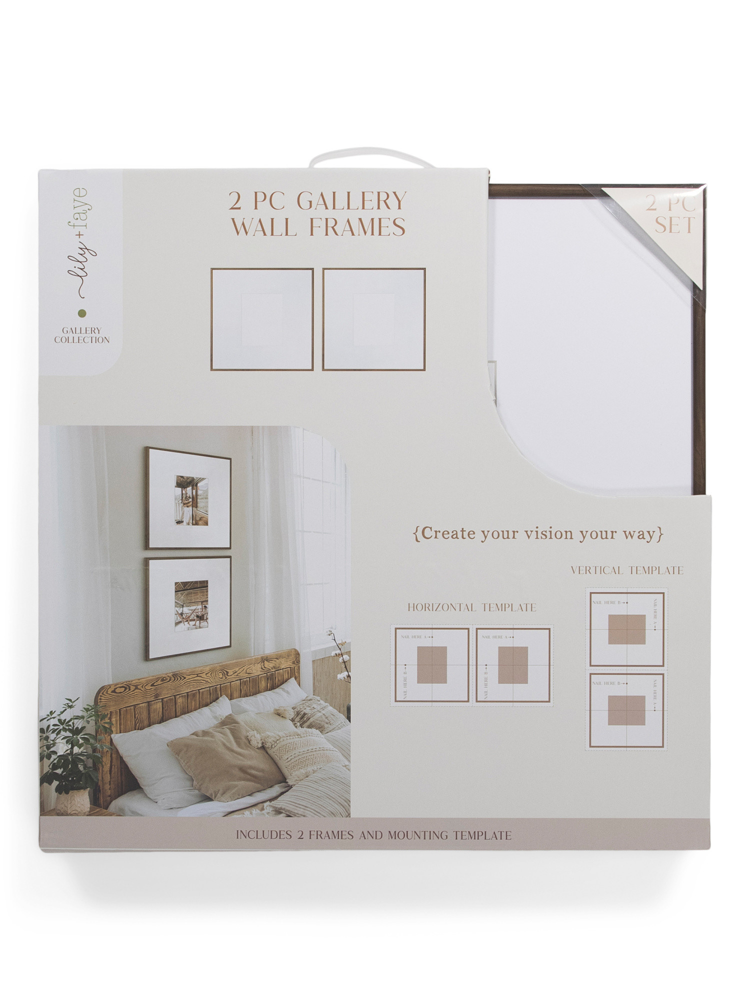 2pk 20x20 Matted To 8x10 Wood Edge Wall Portrait Frame Set | TJ Maxx