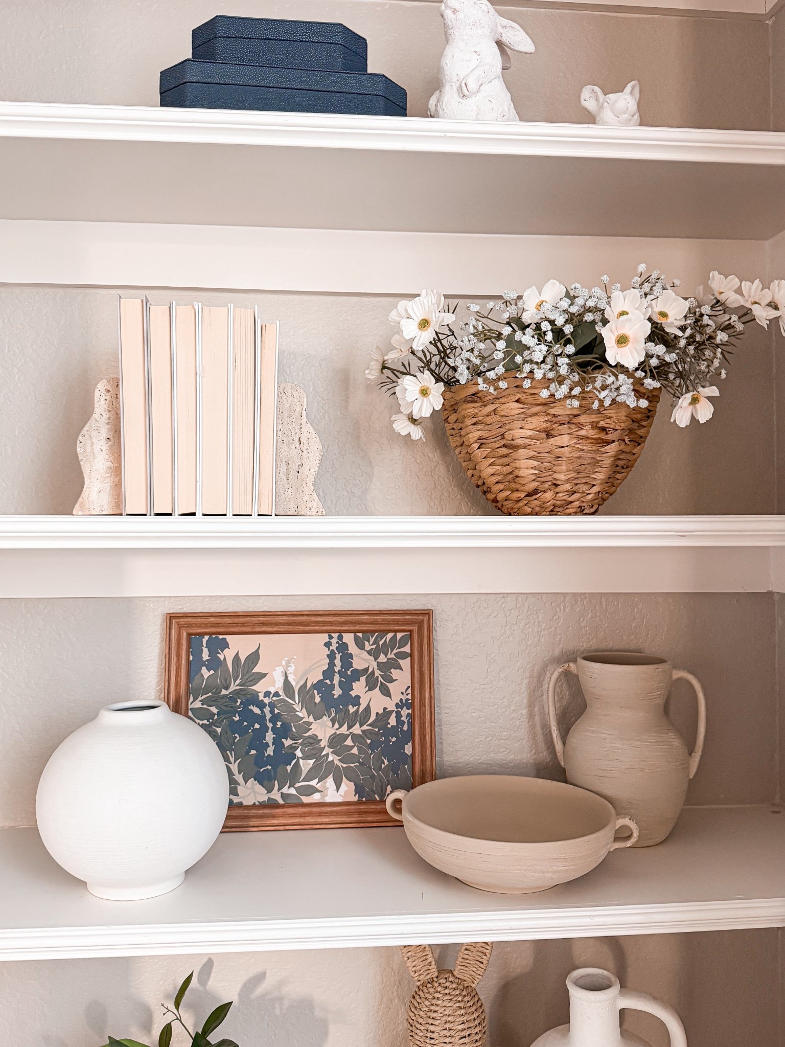 slowly adding a few spring touches around the house 🤍
this little framed print from Target was PERFECT for shelf styling. sometimes it’s just one small frame that makes it feel fresh 🐰

#LTKSeasonal #LTKHome #LTKOver40