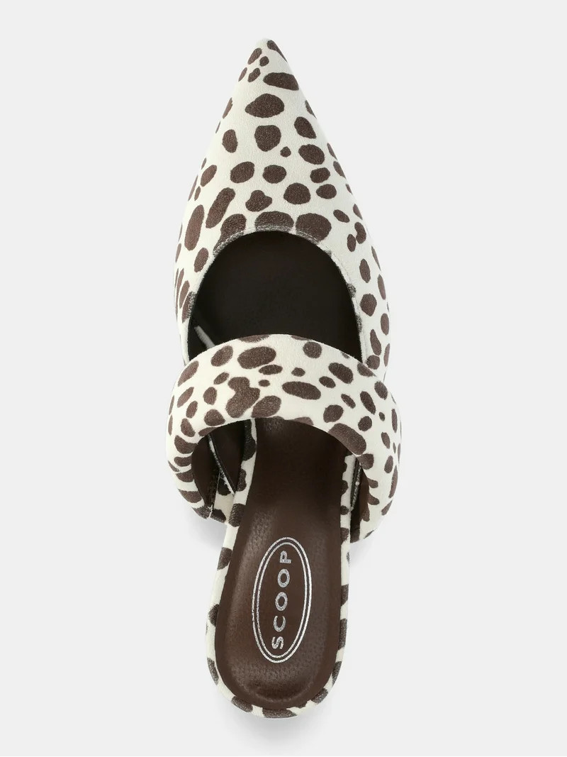 Scoop Women's Pointed Toe Kitten Heel Mary Jane Mules | Walmart (US)