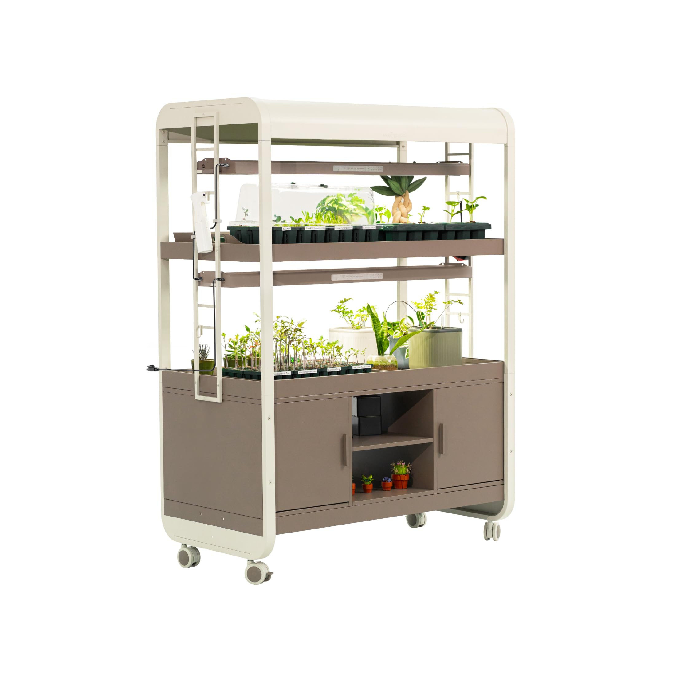 Vego garden 3 Tier Rolling Metal Corner Plant Stand Indoor with 2 Ultimate Grow Light, Powerful 6... | Amazon (US)