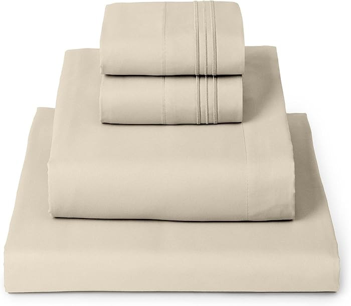 Mellanni California King Sheets Set - 4 PC Iconic Collection Bedding - Hotel Luxury, Extra Soft, ... | Amazon (US)