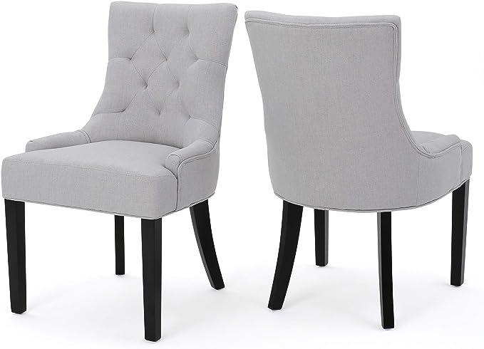 Christopher Knight Home Hayden Fabric Dining Chairs, 2-Pcs Set, Light Grey | Amazon (US)