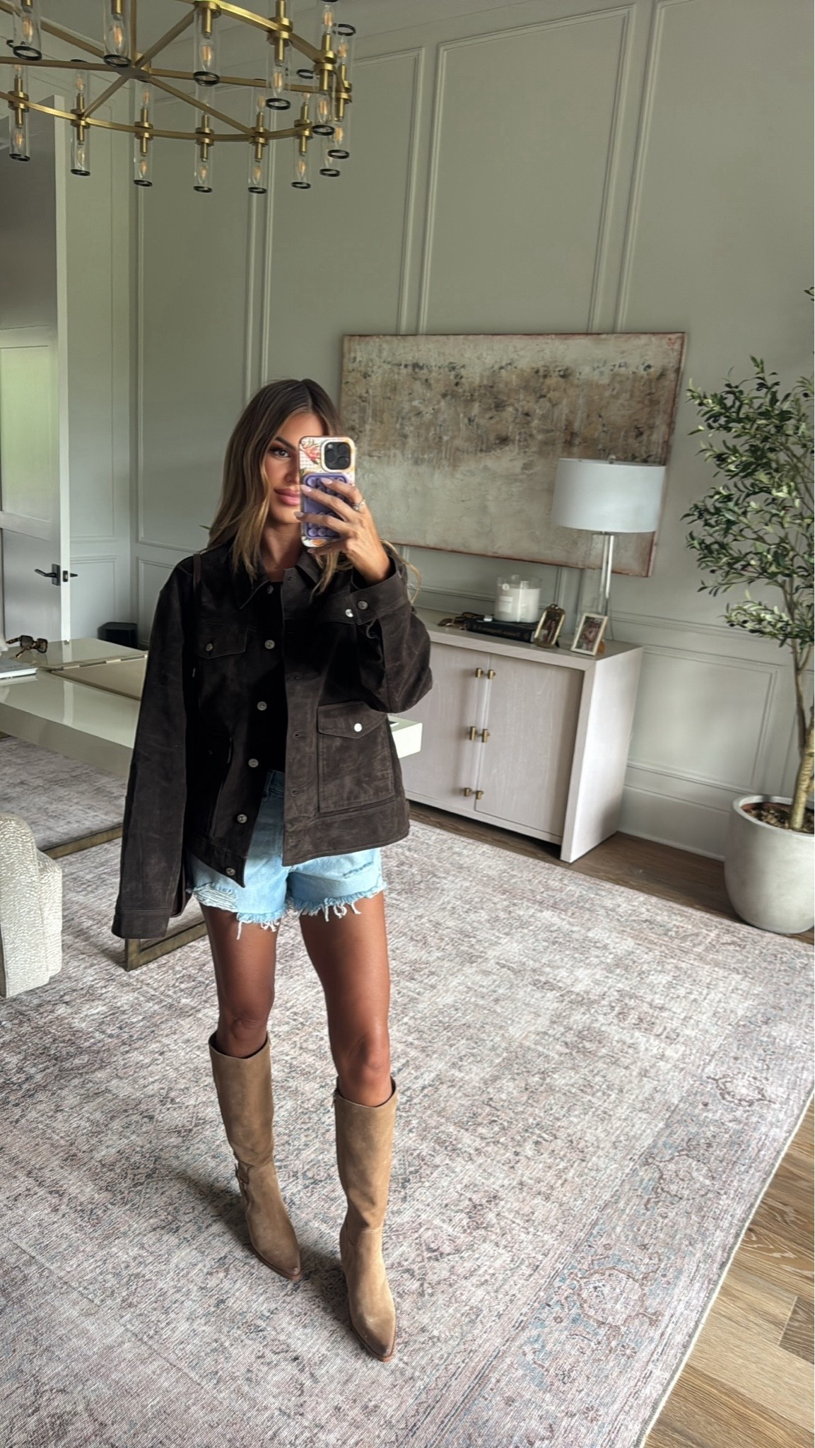 Free people jacket and some of my favorite FP denim shorts #nsale