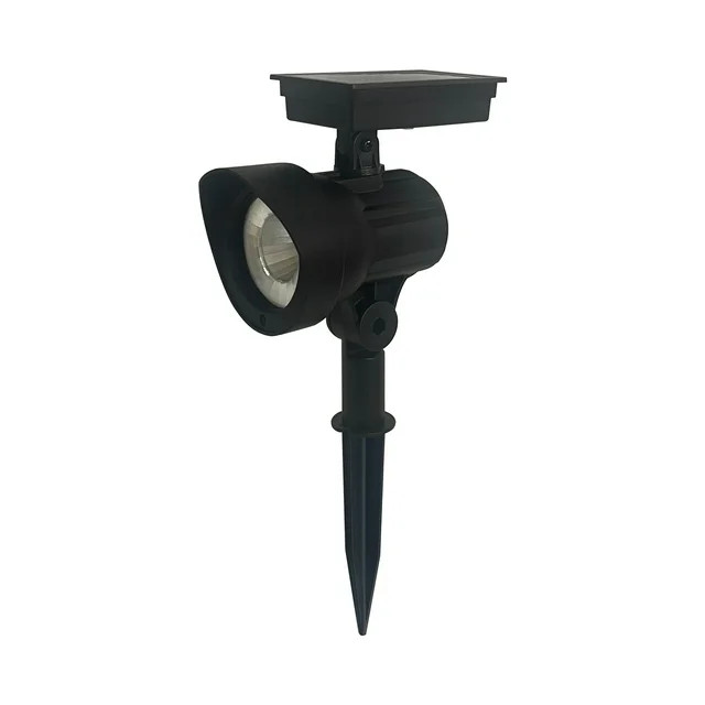 Mainstays Solar Powered Black LED Landscape Spot Light, 30 Lumens | Walmart (US)