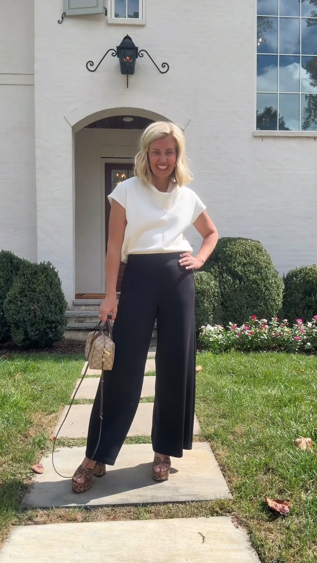 Spanx Air Essentials favorite looks lately! 
Sizing:
Draped Maxi Dress - xs
Draped Jumpsuit - small petite 
Air Essentials Tee - xs
Pleated Wide Leg Pants - small petite