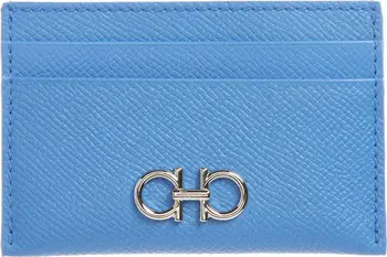 FERRAGAMO Double Gancio Leather Card Case | Nordstrom | Nordstrom