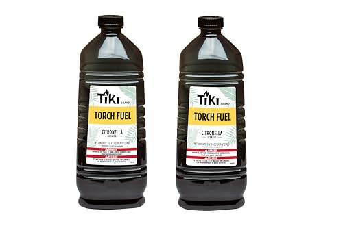 TIKI Citronella Torch Fuel – 3/4 Gallon (100 oz.) 2-Pack, Easy Pour, Long-Lasting for Outdoor Torches & Table Torches, with Citronella & Lemongrass Oil, for Patio, Garden & Backyard Use | Amazon (US)