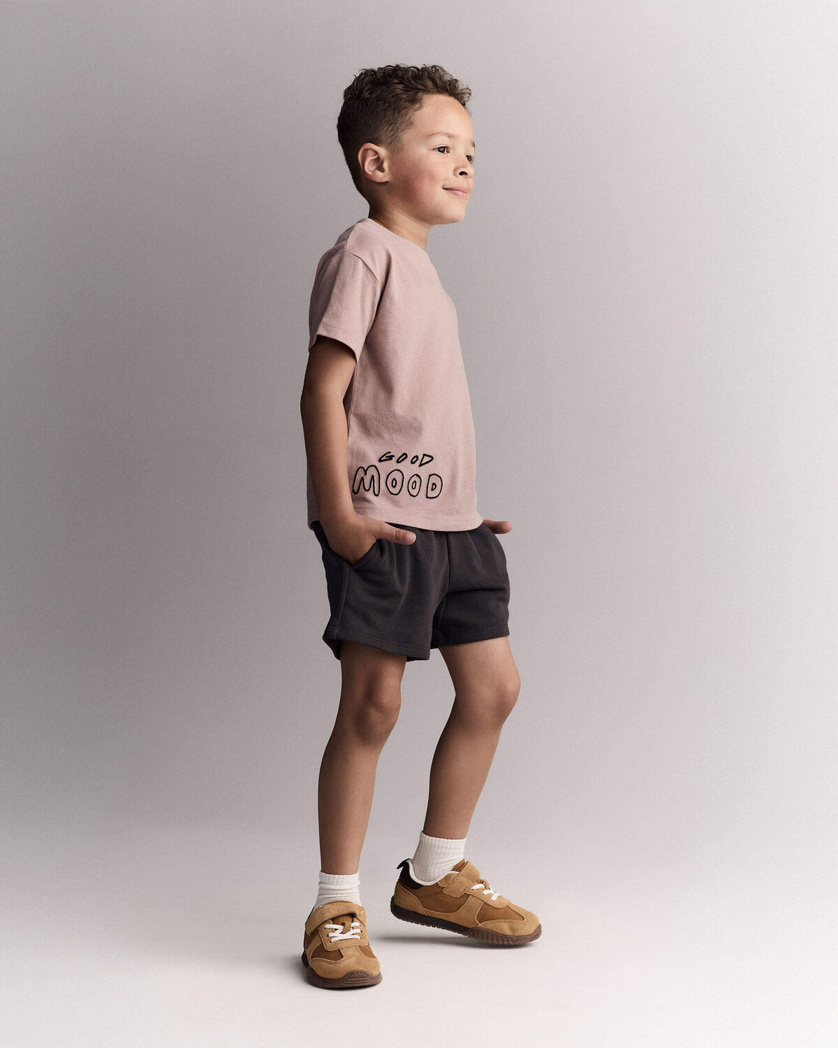 Toddler 'Good Mood' Relaxed Tee - Mauve | Carter's Inc