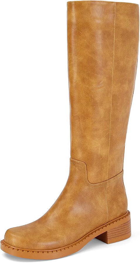 Leather Knee High Boots for Women | Amazon (US)