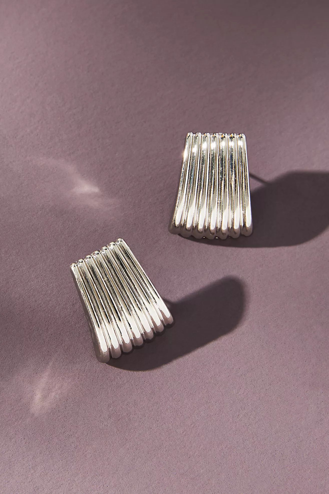 The Restored Vintage Collection: Ribbed Post Earrings | Anthropologie (US)