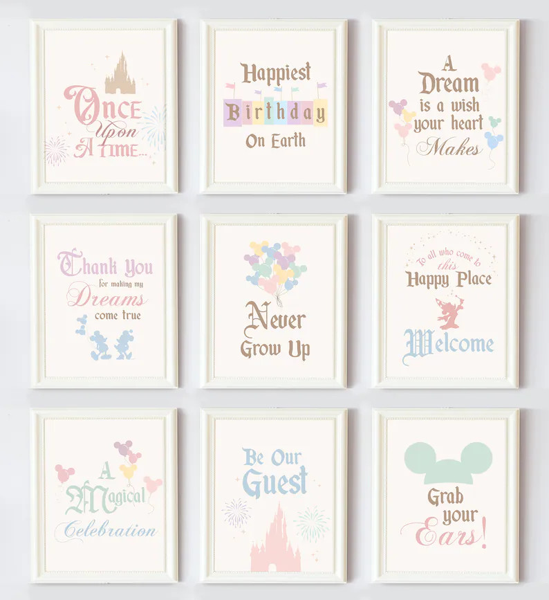 Printable Disneyland Birthday Sign, Mickey Birthday, Disneyland Party Decoration, Digital File - ... | Etsy (US)