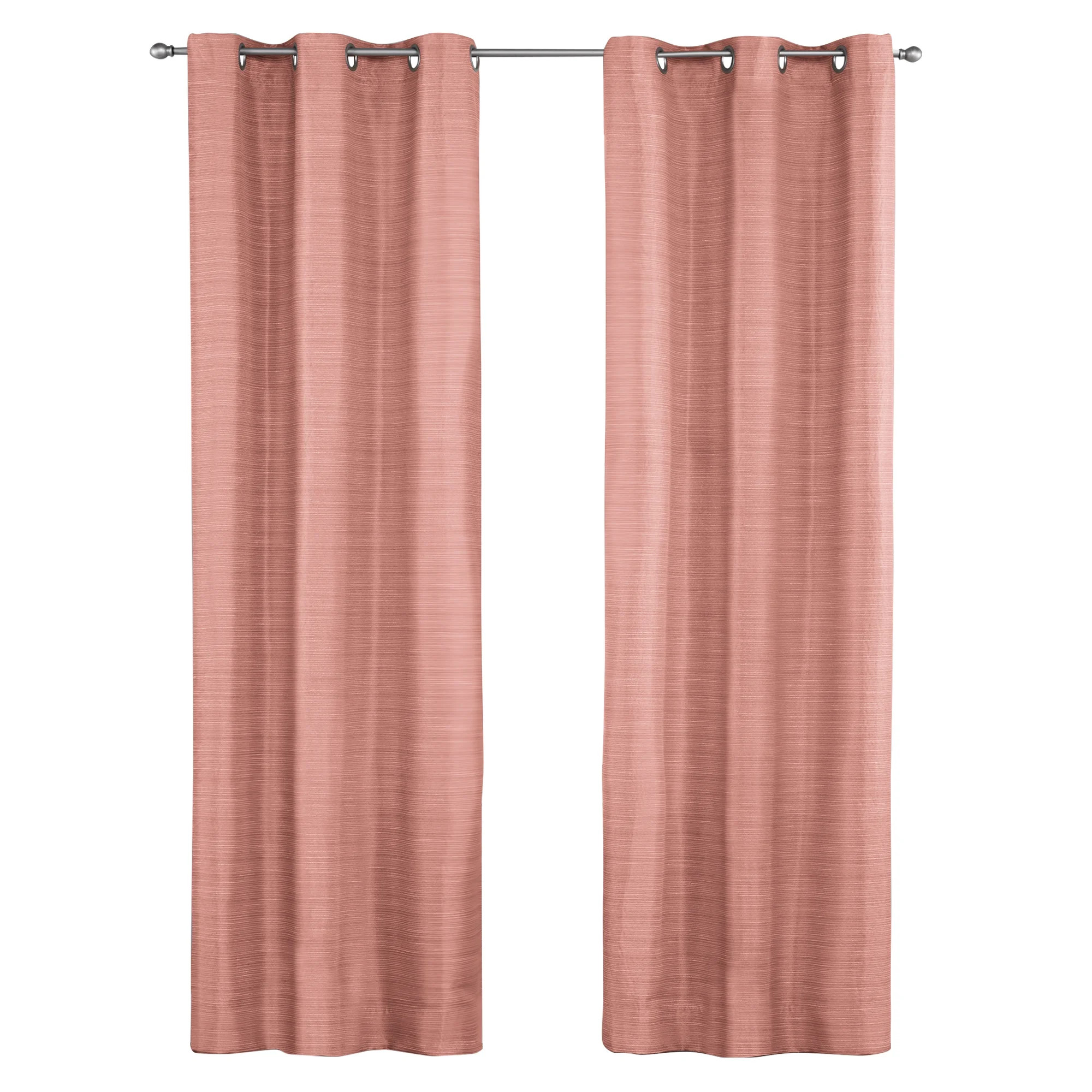 Mainstays Blackout Textured Slub Grommet Single Indoor Curtain Panel, Terracotta, 38" W x 84" L | Walmart (US)