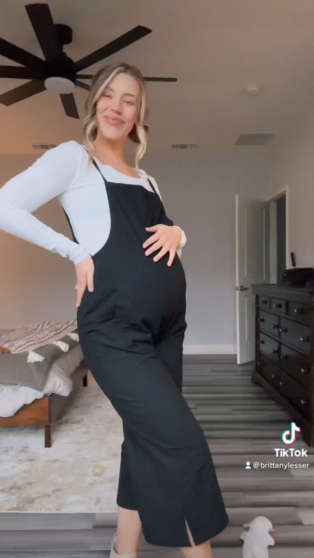 Loveee these overalls! Wearing a small even at 32 weeks pregnant. 

#LTKcurves #LTKunder50 #LTKbump