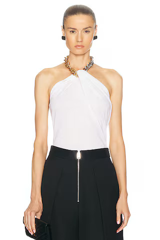 Stella McCartney Chain Embellished Knit Top in Pure White | FWRD | FWRD 