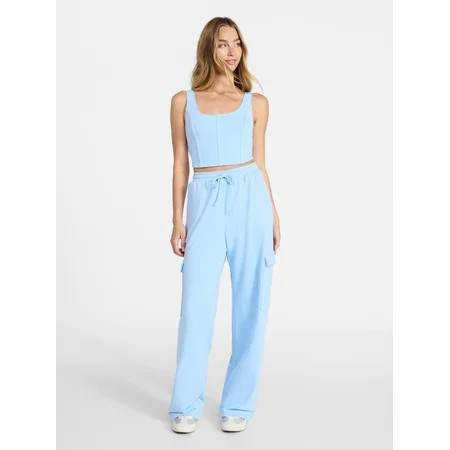 No Boundaries Bustier Tank and Cargo Pant Set, 2-Piece, Women's and Women's Plus Sizes XXS-4X | Walmart (US)