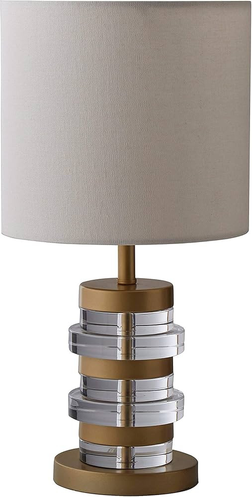 Rivet Modern Brass-Trimmed Table Lamp with Bulb, 16.5"H, Clear | Amazon (UK)