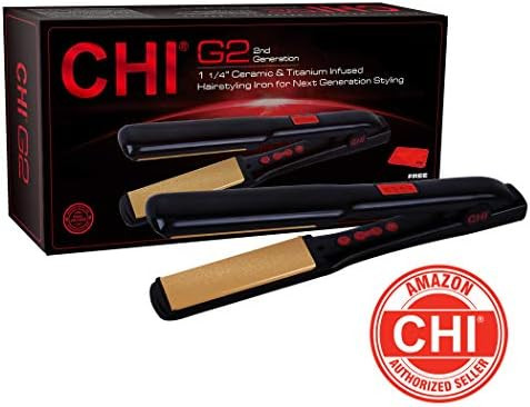 CHI G2 Ceramic and Titanium 1 1/4" Straightening Hairstyling Iron | Amazon (US)