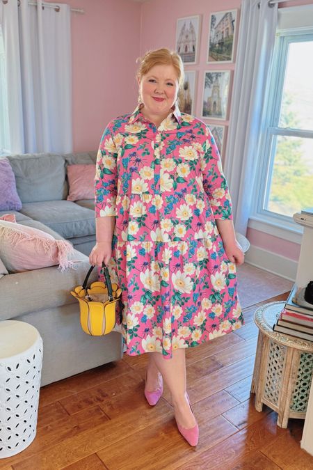 Easter outfit idea featuring this flowy floral dress from Ulla Popken. Order this one to fit your chest since it’s free through the stomach and hips. I’m wearing the size 16/18, and my measurements are 47-39-51.

Take 25% OFF at Ulla Popken with my code 2024LIZ25.



#LTKSeasonal #LTKmidsize #LTKplussize