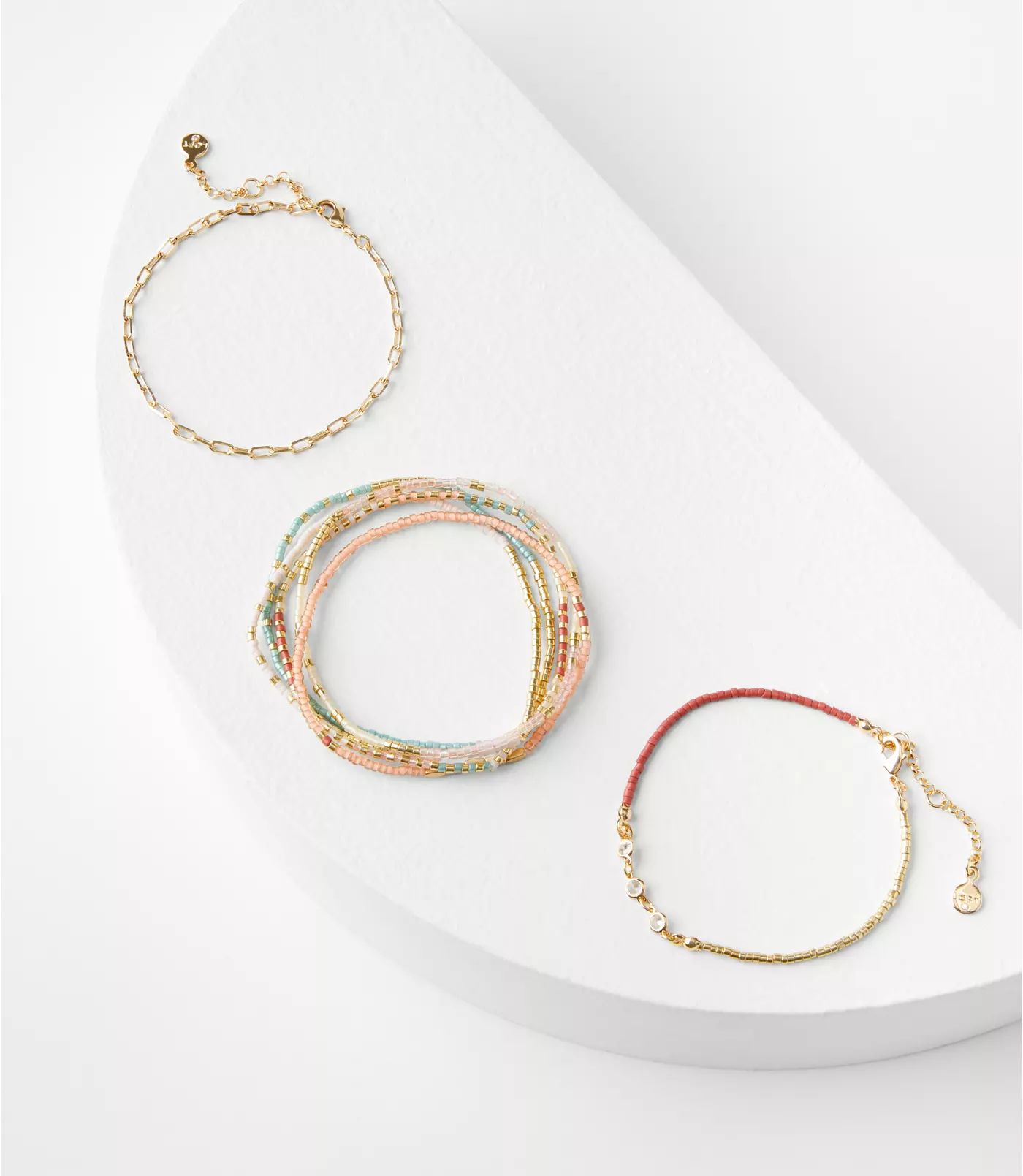 Chain Beaded Bracelet Set | LOFT