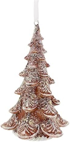 RAZ Imports Resin Gingerbread Tree Ornament, Brown, White | Amazon (US)