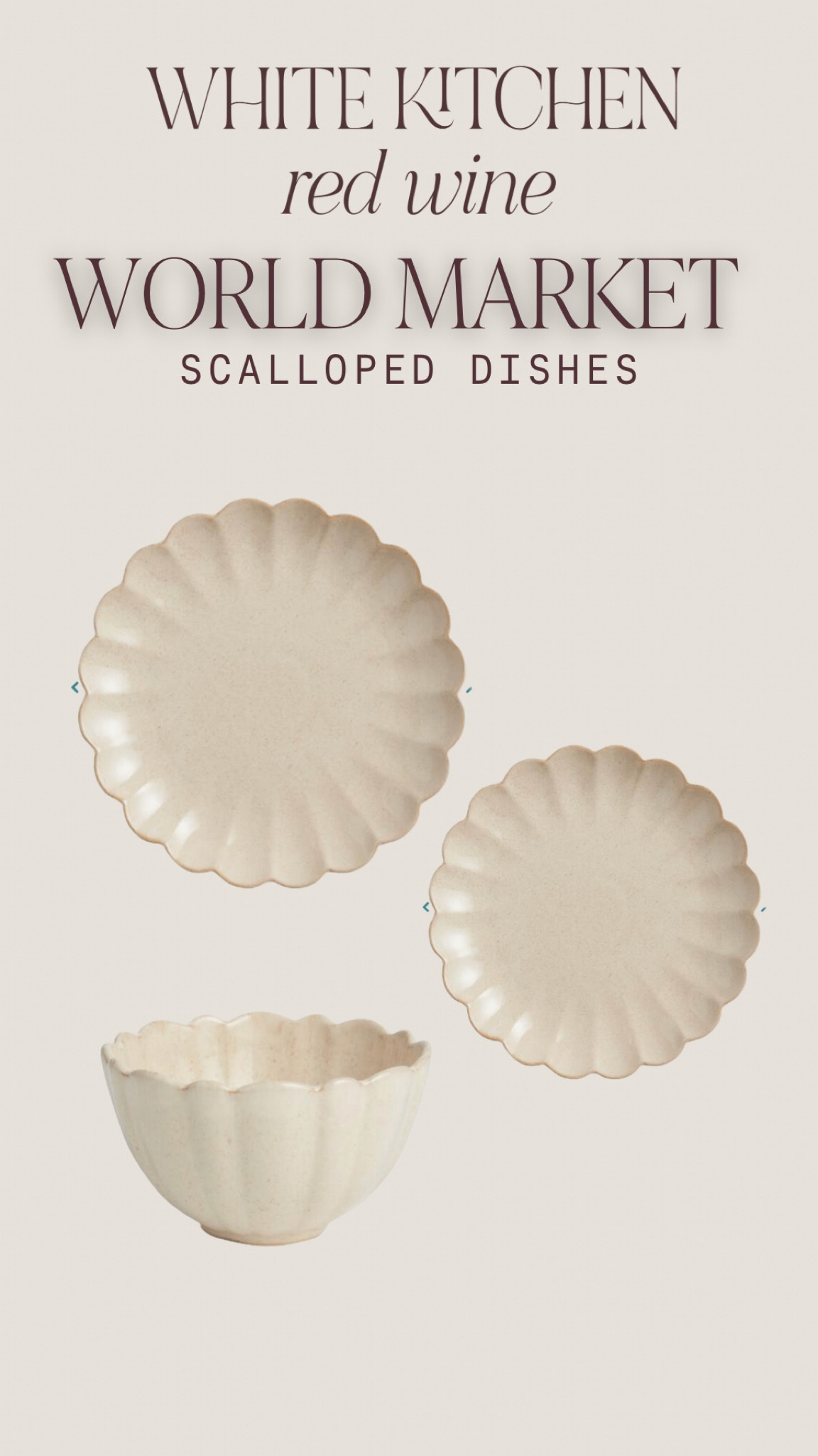 My favorite scalloped dish ware from World Market! 

#LTKunder50 #LTKhome