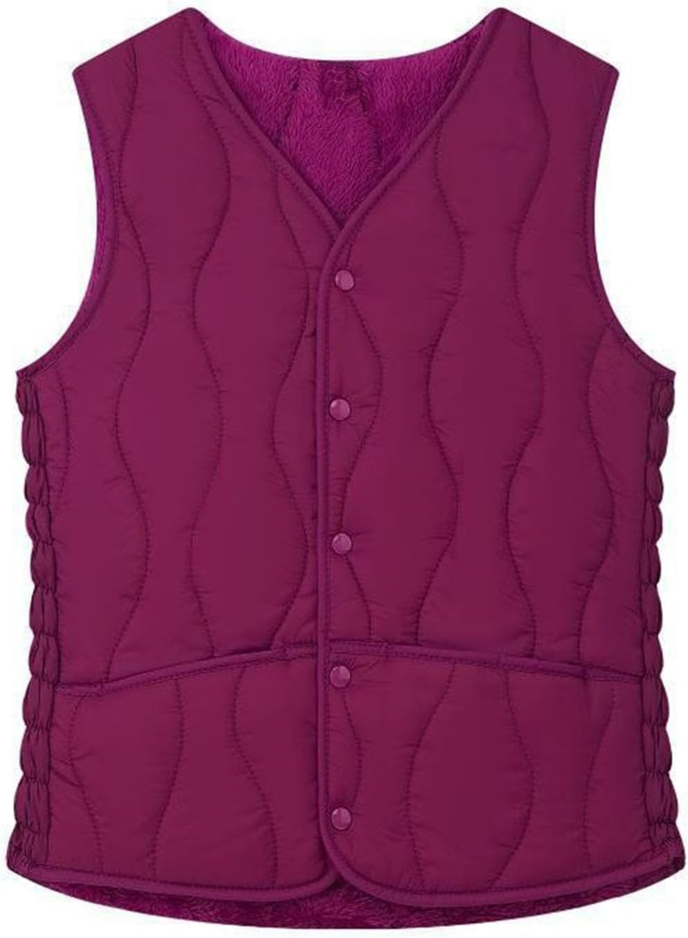 Leichte, Bauschige Weste, Gesteppte, Ärmellose Daunen-Alternative, Warme, Mit Fleece Gefütterte Innenweste Für Kaltes Wetter, Wattierte Steppweste | Amazon (DE)