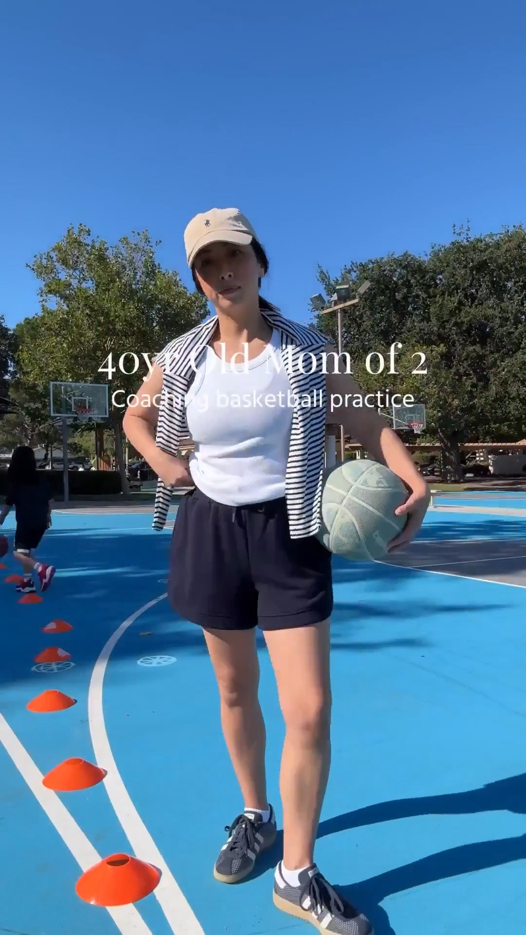 What I wore to coach basketball practice - Still figuring out my coaching style lol. 

Free Assembly tank small
Varley shorts small
Amazon socks
Adidias sneakers 5.5
Polo Hat
AYR stripe tee xs - old

summer outfits, summer style, petite style

#LTKmomlife #LTKActive #LTKPetite