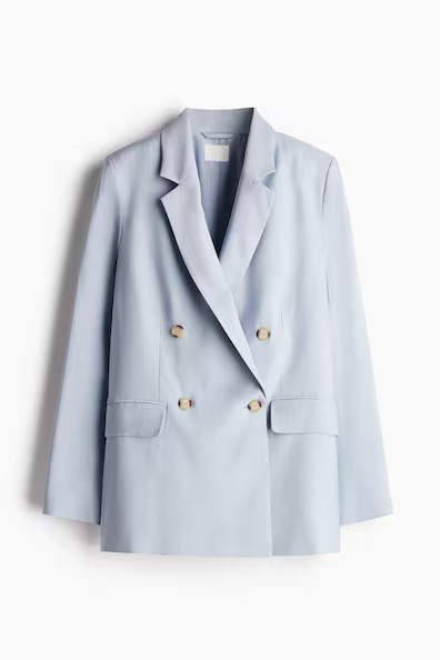 H & M - Double-Breasted Blazer - Blue | H&M (US + CA)