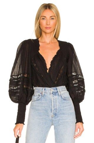 Free People Eloise Bodysuit in Black from Revolve.com | Revolve Clothing (Global)