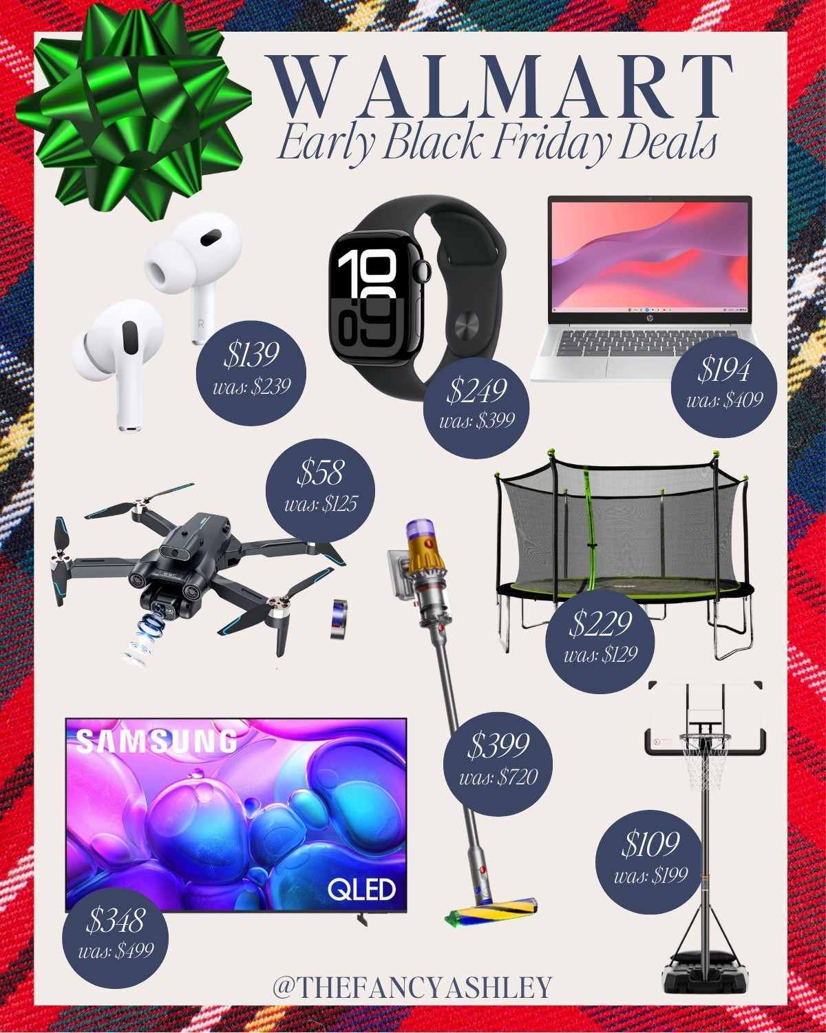 Walmart early Black Friday deals! Rounded up some of the best early Black Friday deals happening at Walmart now through Sunday. Perfect time to grab holiday gifts with major discounts on some fab finds - TVs, laptops, drone, basketball hoop, trampoline, Dyson stick vacuum, AirPods. Run don't walk! #WalmartDeals #BlackFridayDeals #EarlyBlackFriday #HolidayGifts #TechDeals #WalmartFinds #GiftGuide #HolidayShopping #BlackFriday2025 #CyberDeals

#LTKSaleAlert #LTKHoliday #LTKGiftGuide