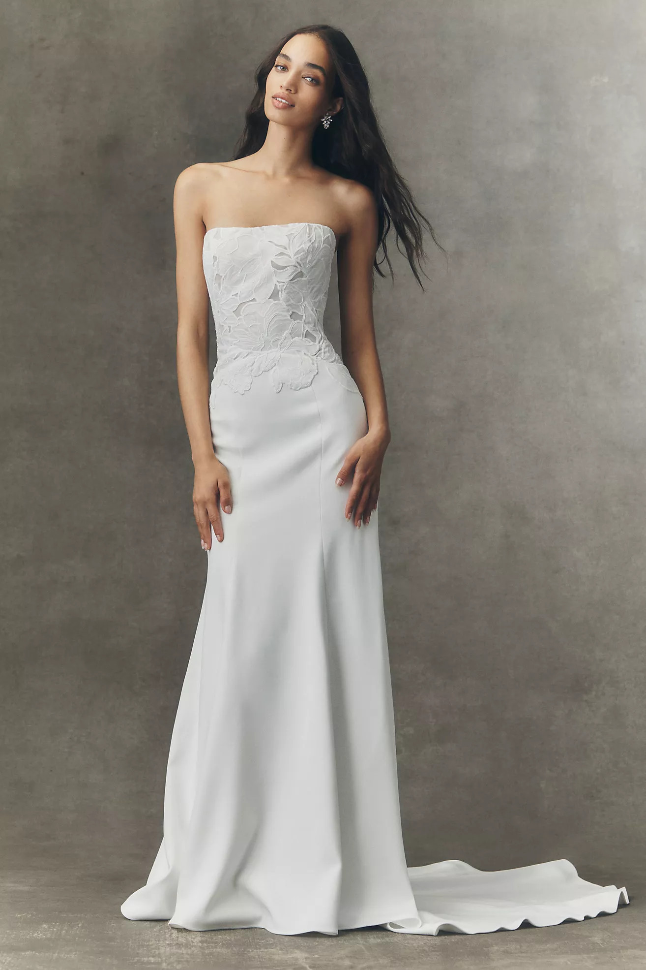 Jenny by Jenny Yoo Raelyn Strapless Column Wedding Gown | Anthropologie (US)