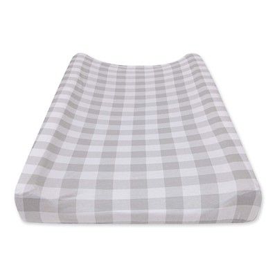 Solid Jersey Knit BEESNUG® Organic Cotton Changing Pad Cover - Heather Grey | Burts Bees Baby