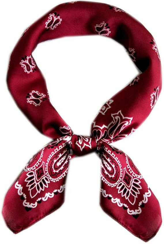 GUZOSJO Square Silk Feeling Scarf Medium Satin Hair Scarf Bracelet Gift For Women 27.5 × 27.5 in... | Amazon (US)