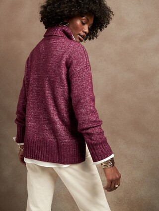Petite Cozy Oversized Turtleneck Sweater | Banana Republic Factory