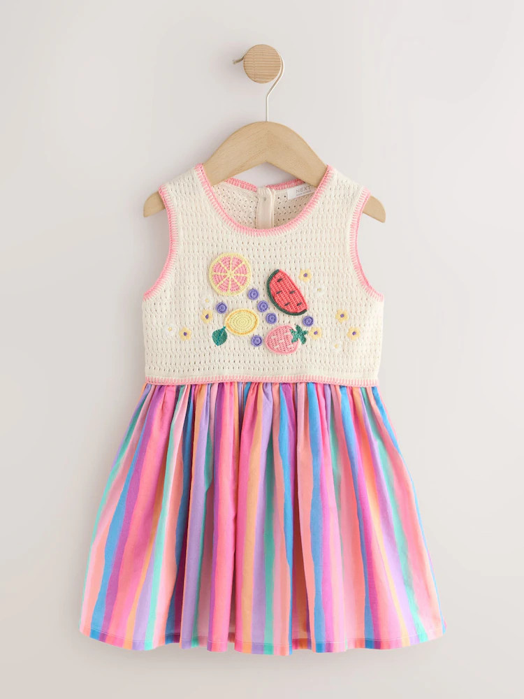 Rainbow Fruit Embroidered Dress (3mths-7yrs) | Next US