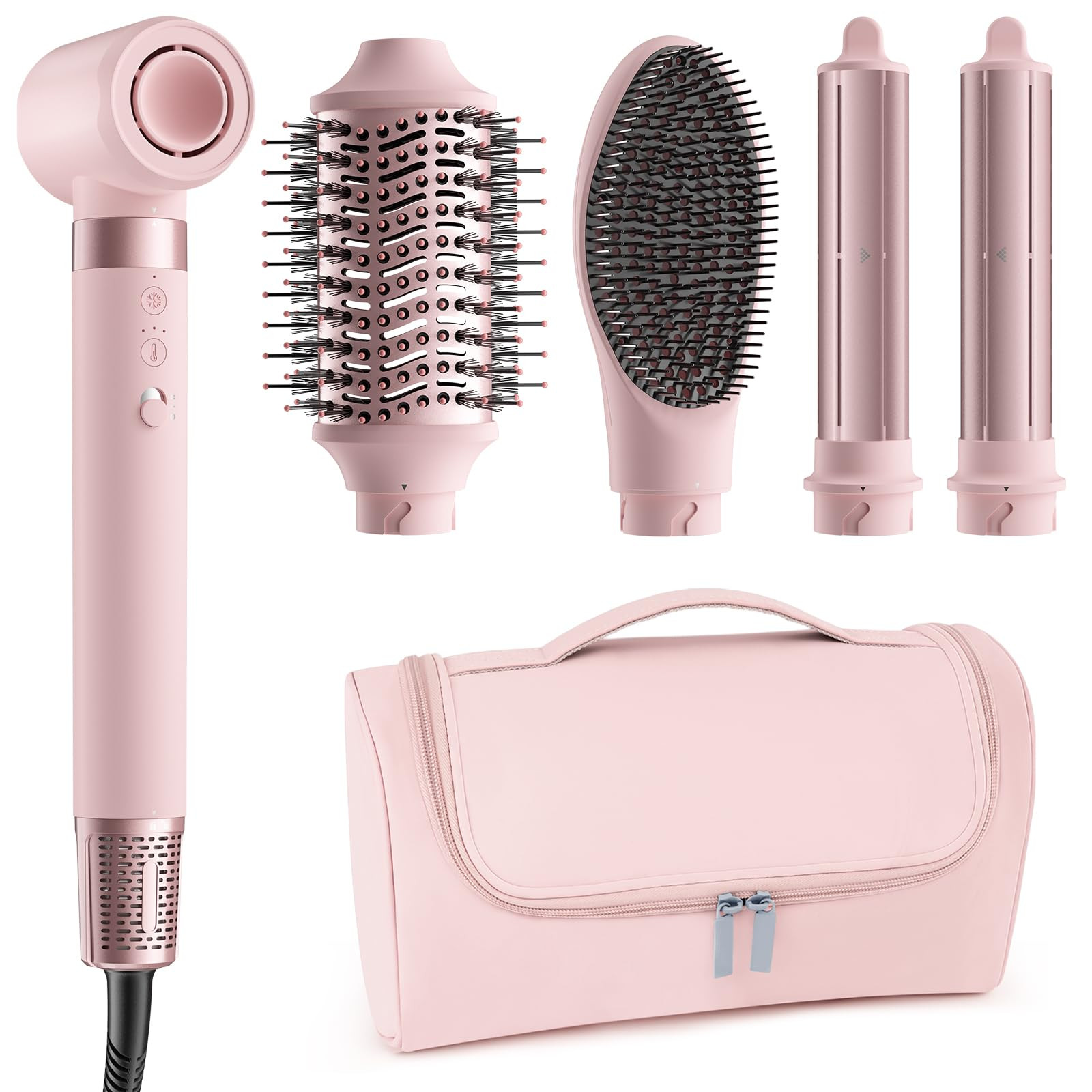 5 in 1 Hot Air Styler Wrap – High-Speed Hair Dryer Brush with Auto Wrap Curlers, Fast Drying & ... | Amazon (US)