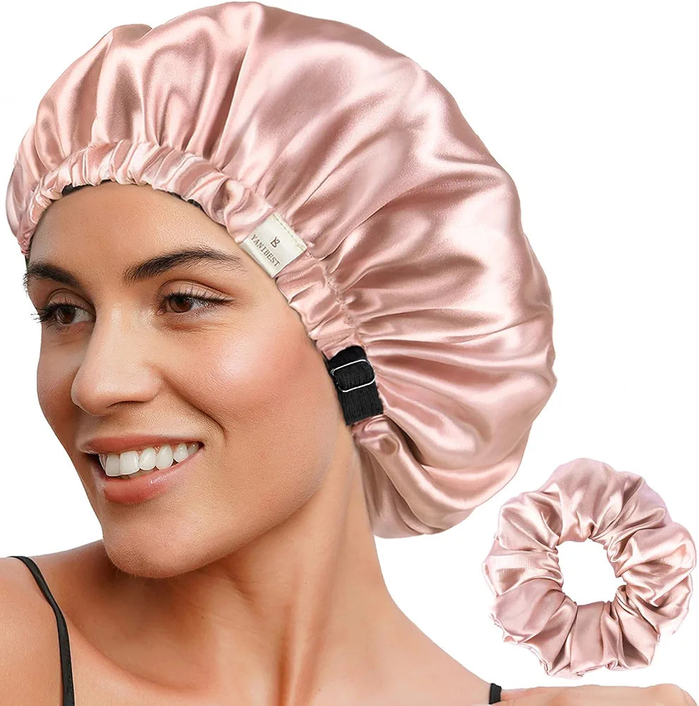 YANIBEST Adjustable Silk Bonnet Double Layer Satin Bonnet Hair Bonnet for Sleeping Bonnets for Wo... | Amazon (US)