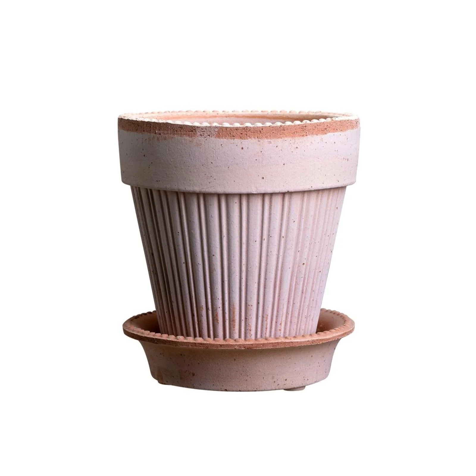 Terracotta Ribbed Pot- Medium | Brooke & Lou | Brooke and Lou