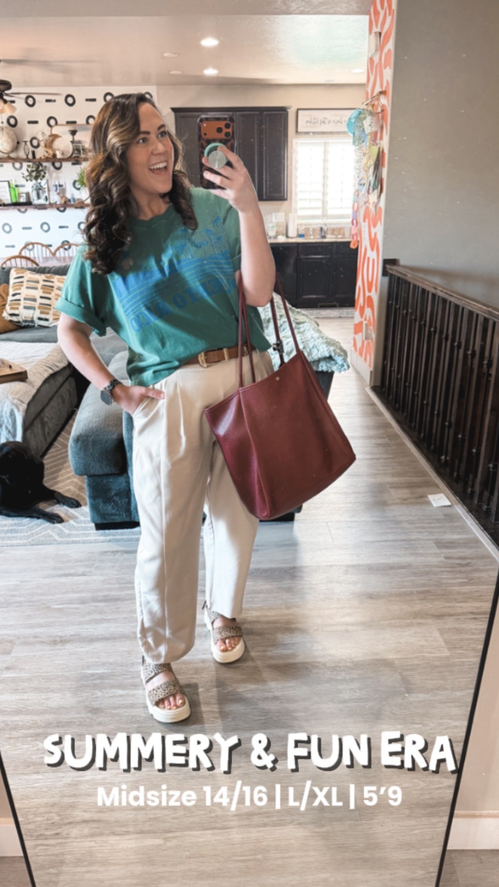 Feeling summery and fun and Dax photobombed the whole thing so naturally he gets a mention 😂🖤 Green graphic tee, cream wide leg trousers, cheetah Sorel platform sandals this combo just WORKS and I am so here for it!! 💃🏻💃🏻 

Bra 38DD
Undies XL
Pants XL
Shirt XL @American Eagle Outfitters 

Size 14/16 | L/XL | 5’9

midsize summer outfit, cream wide leg trousers, graphic tee outfit, Sorel cheetah sandals, platform sandals outfit, casual summer look midsize, Amazon fashion midsize, work to weekend summer outfit, evaless pants midsize, cute summer outfit size 14

#LTKgrwm #LTKWorkwear #LTKMidsize