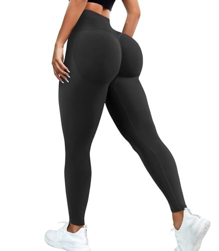 JGS1996 Hidden Scrunch Butt Lifting Leggings for Women Tummy Control High Waisted Workout Gym Seamless Impact Yoga Pants | Amazon (US)