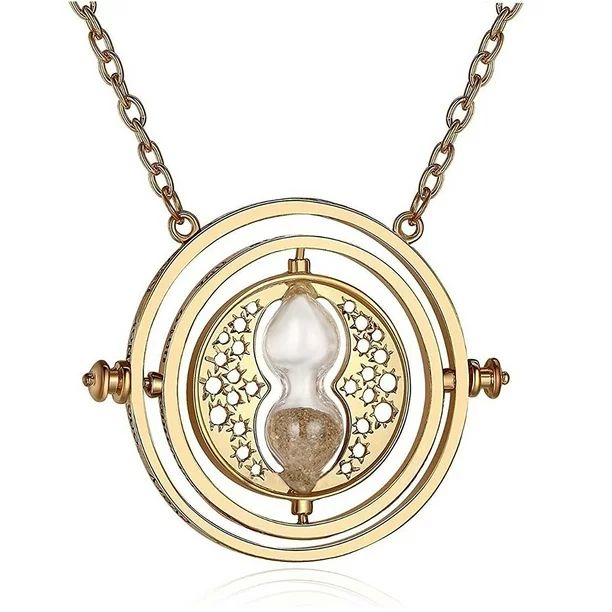 18K Gold Plated Stainless Steel Harry Potter Time Turner Necklace hour Hourglass - Walmart.com | Walmart (US)