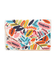 Beaded Tropical Leaf Envelope Clutch | Handbags | Marshalls | Marshalls