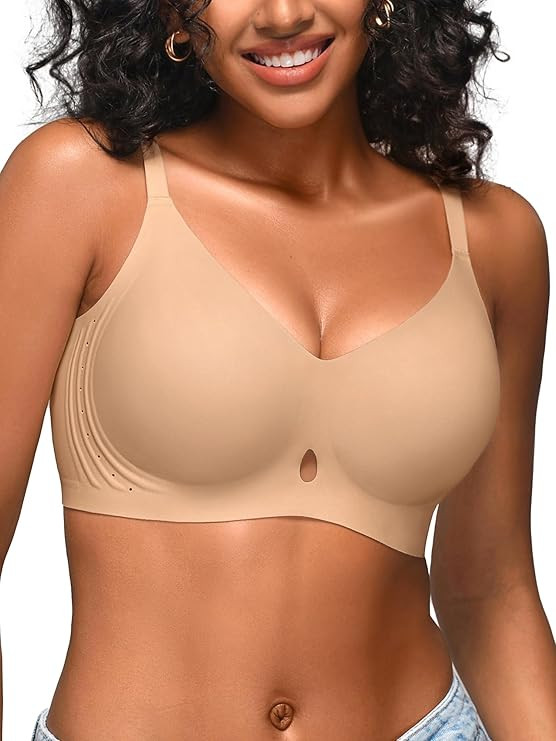 Wireless Jelly Bras for Women - S-2XL Seamless Bra No Underwire Full Coverage Supportive Comfort ... | Amazon (US)
