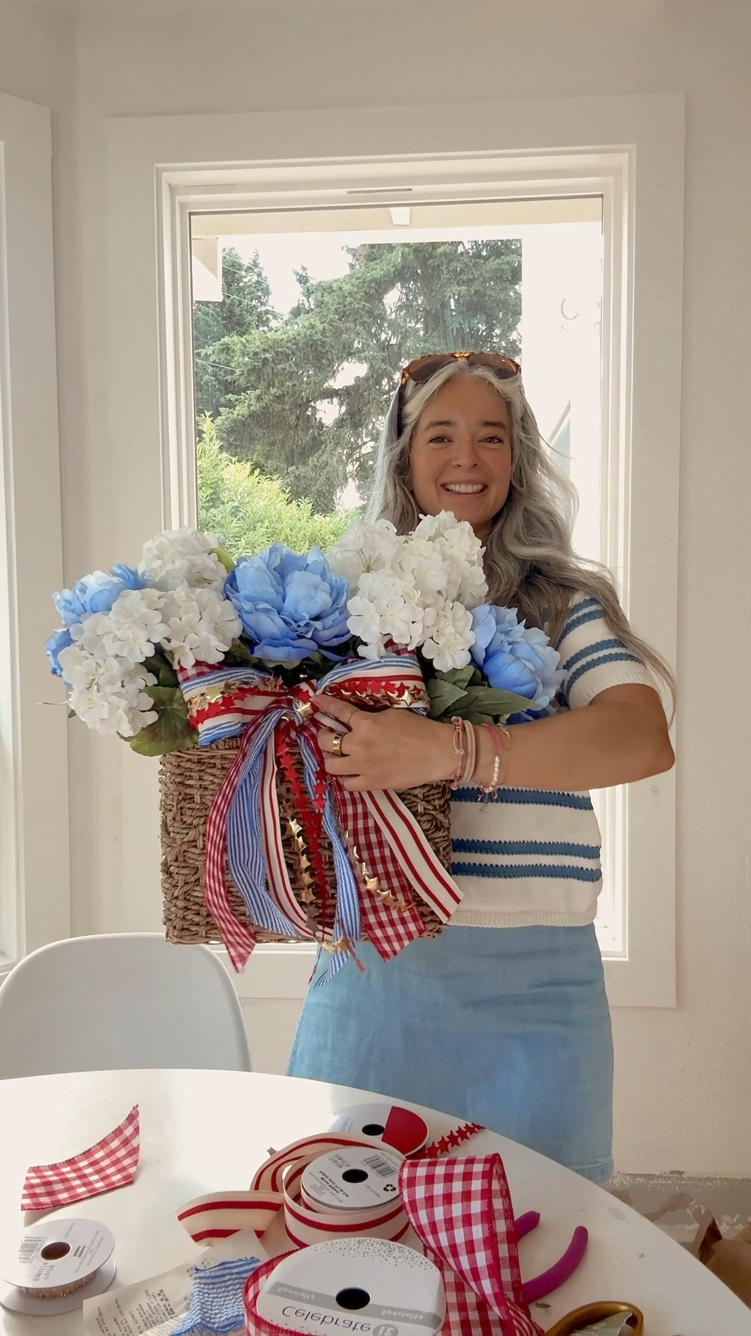 4th of July floral door hanging decor. Americana summer

#LTKHome #LTKSeasonal #LTKSaleAlert