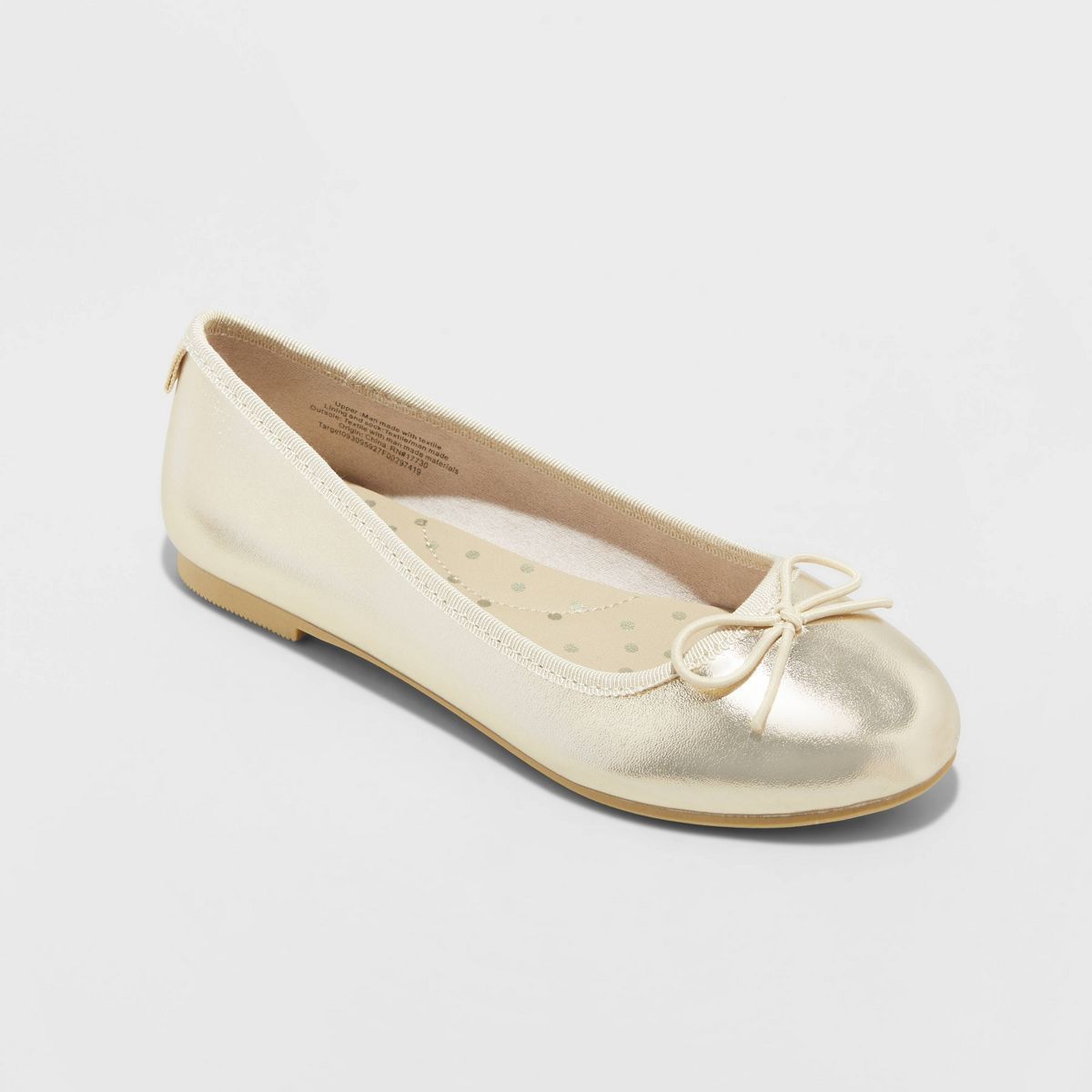 Girls' Diana Slip-On Ballet Flats - Cat & Jack™ Gold 4 | Target