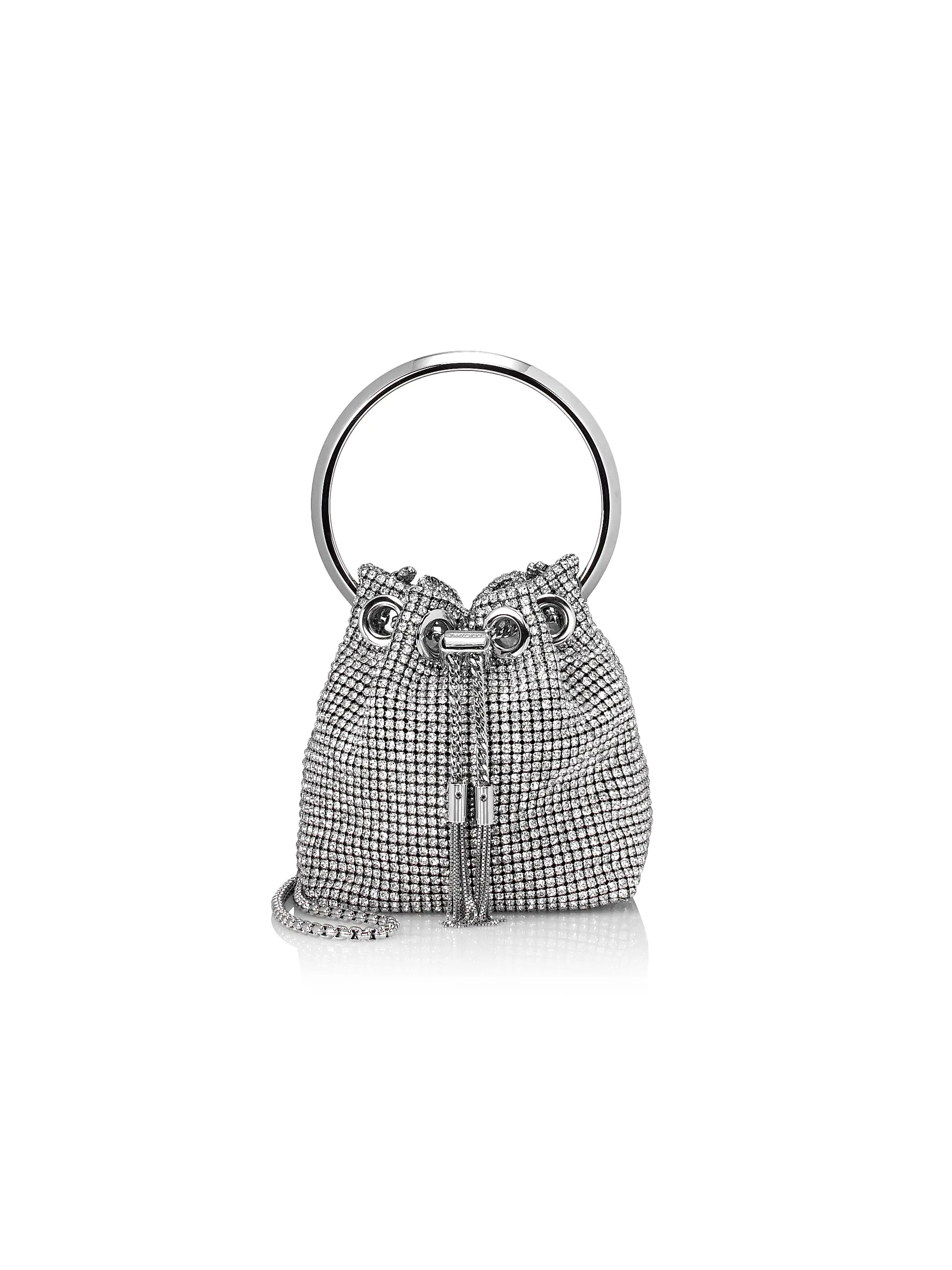 Micro Bon Bon Crystal Mesh Bucket Bag | Saks Fifth Avenue
