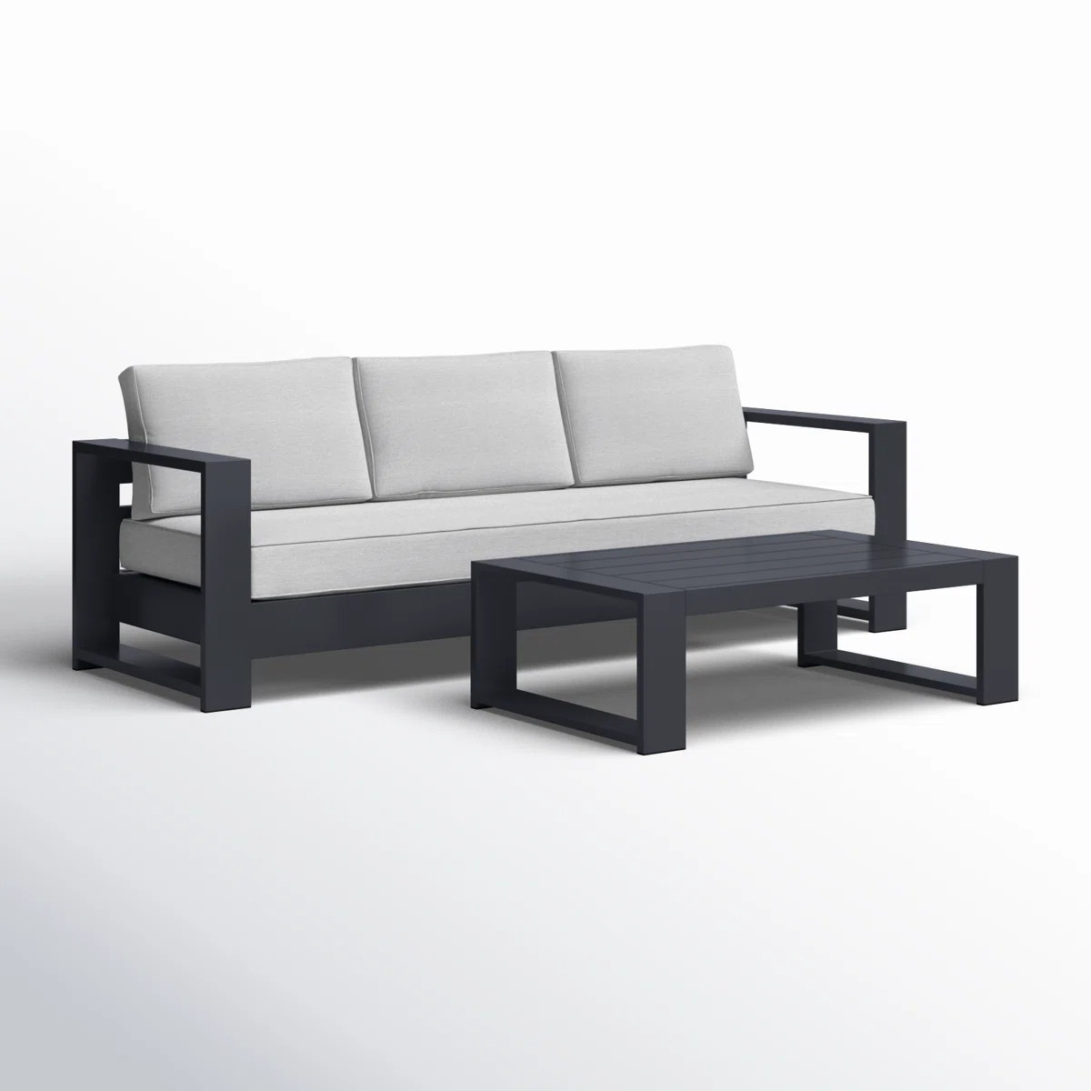 Hoyt Outdoor Aluminum Conversation Set with Coffee Table | Wayfair North America