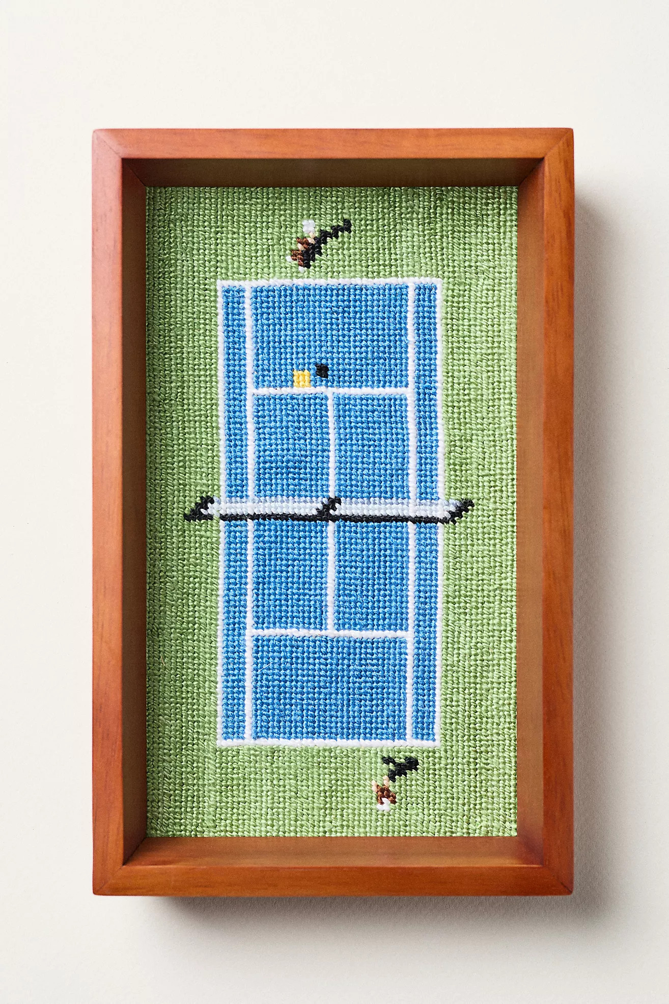 Tennis Needlepoint Wooden Trinket Tray | Anthropologie (US)